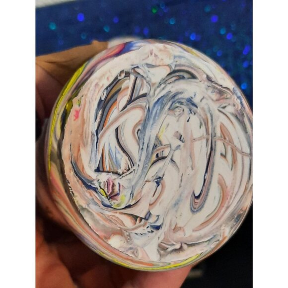 Handcrafted Psychedelic Swirl Ceramic Casting Resin Jar With Lid - Picture 8 of 8